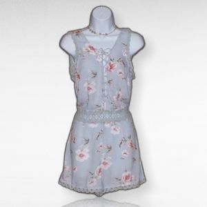 Kendall & Kylie Lace-Up Floral Romper